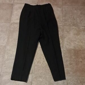 Talbots Women Black Wool Dress Pant with Side Zip and Slit Size 10 Career Office